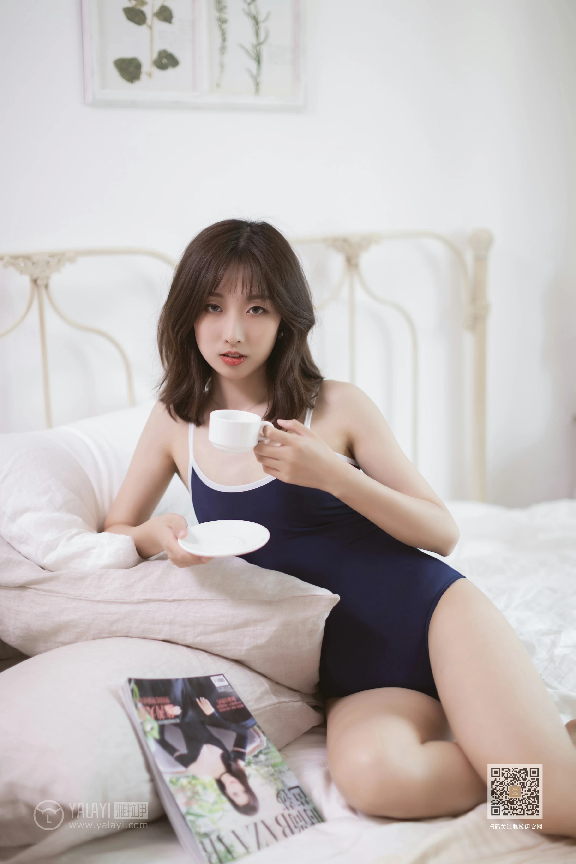 [YALAYI雅拉伊]Vol.410 很酷的水 佳佳 蓝色连体运动内衣性感私房写真集第11张