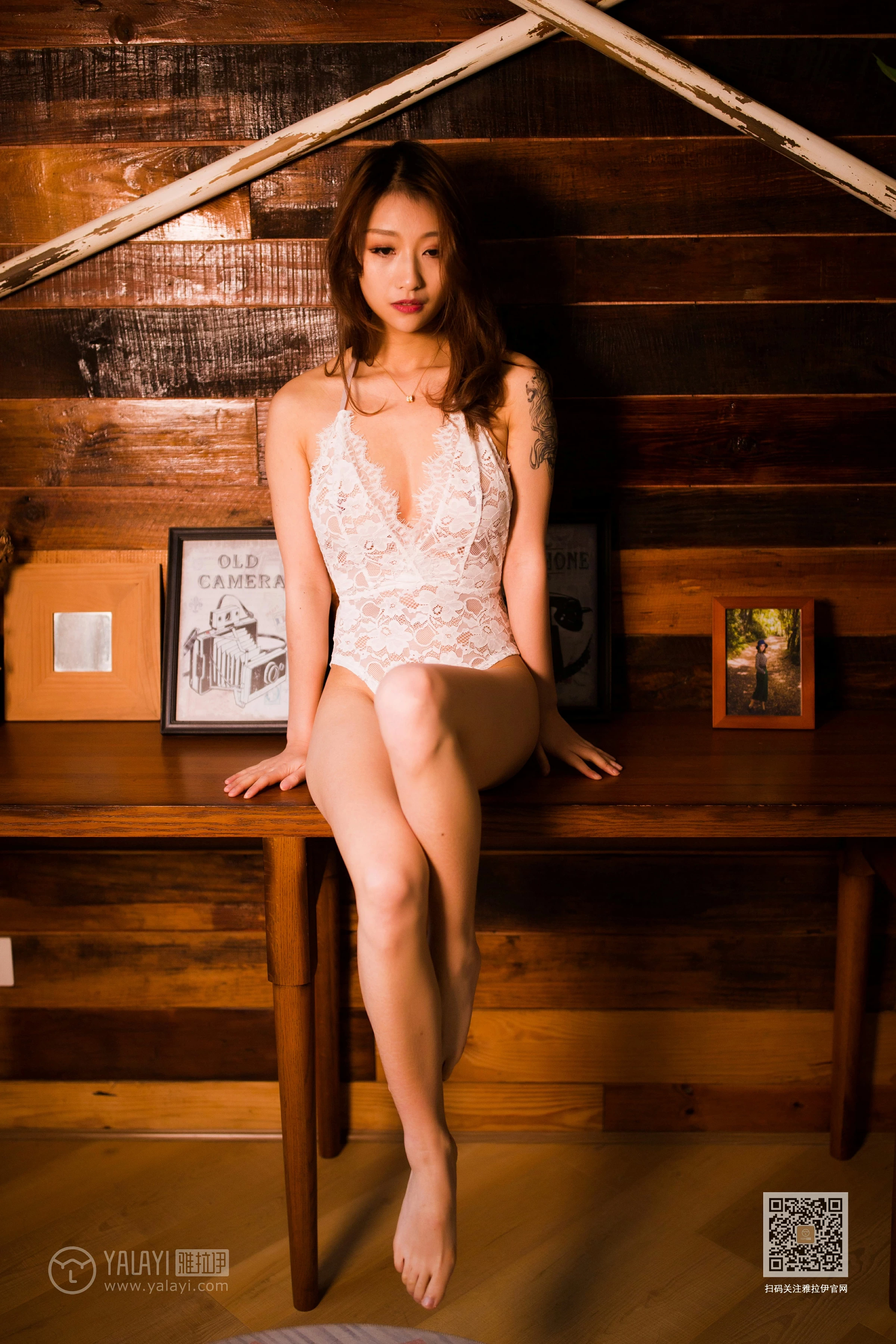 [YALAYI雅拉伊]Vol.490 窈窕女郎 婉儿 白色透视蕾丝情趣内衣性感私房写真集第13张