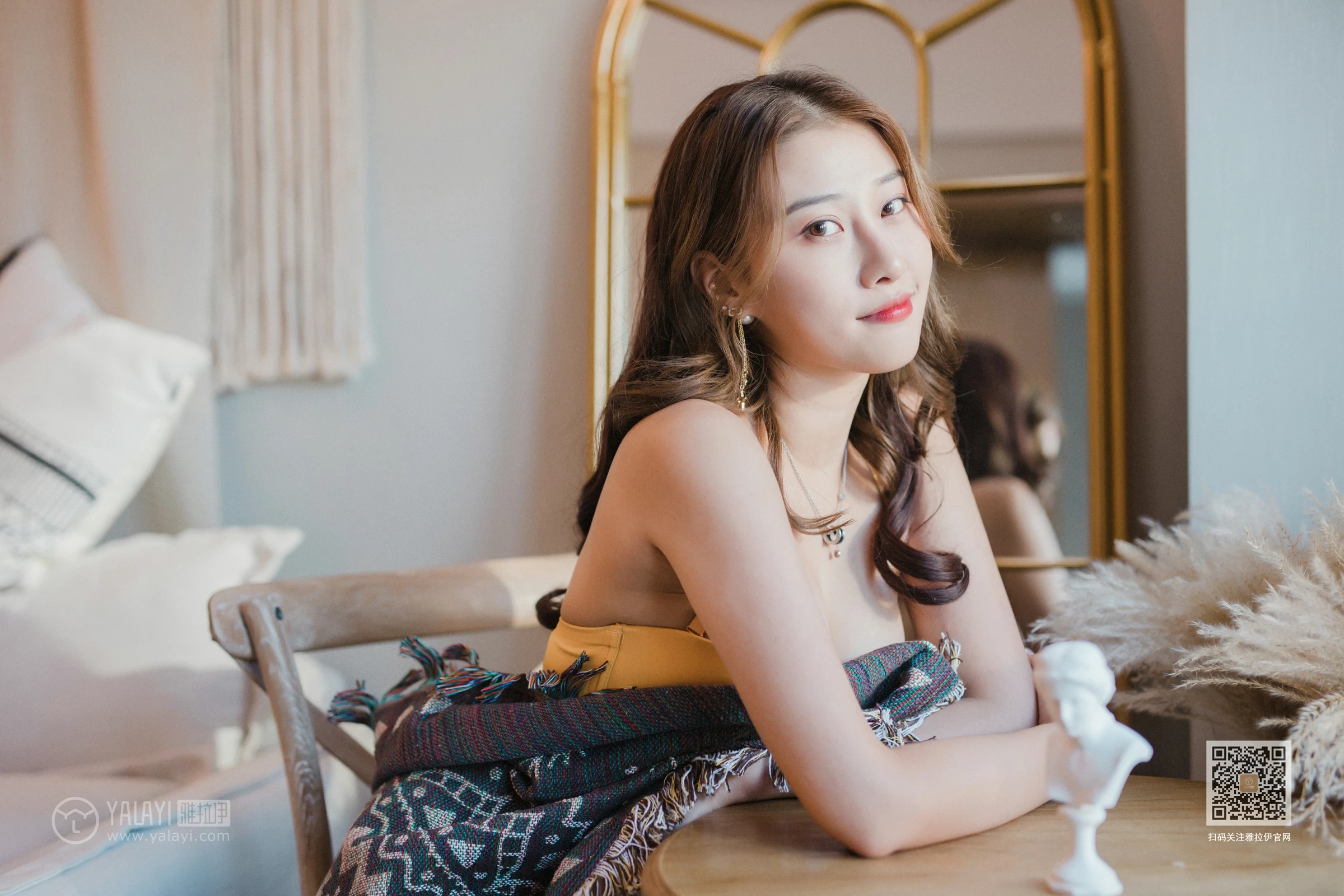 [YALAYI雅拉伊]Vol.505 汹涌而出 欣茹 橙色性感内衣居家私房写真集第1张