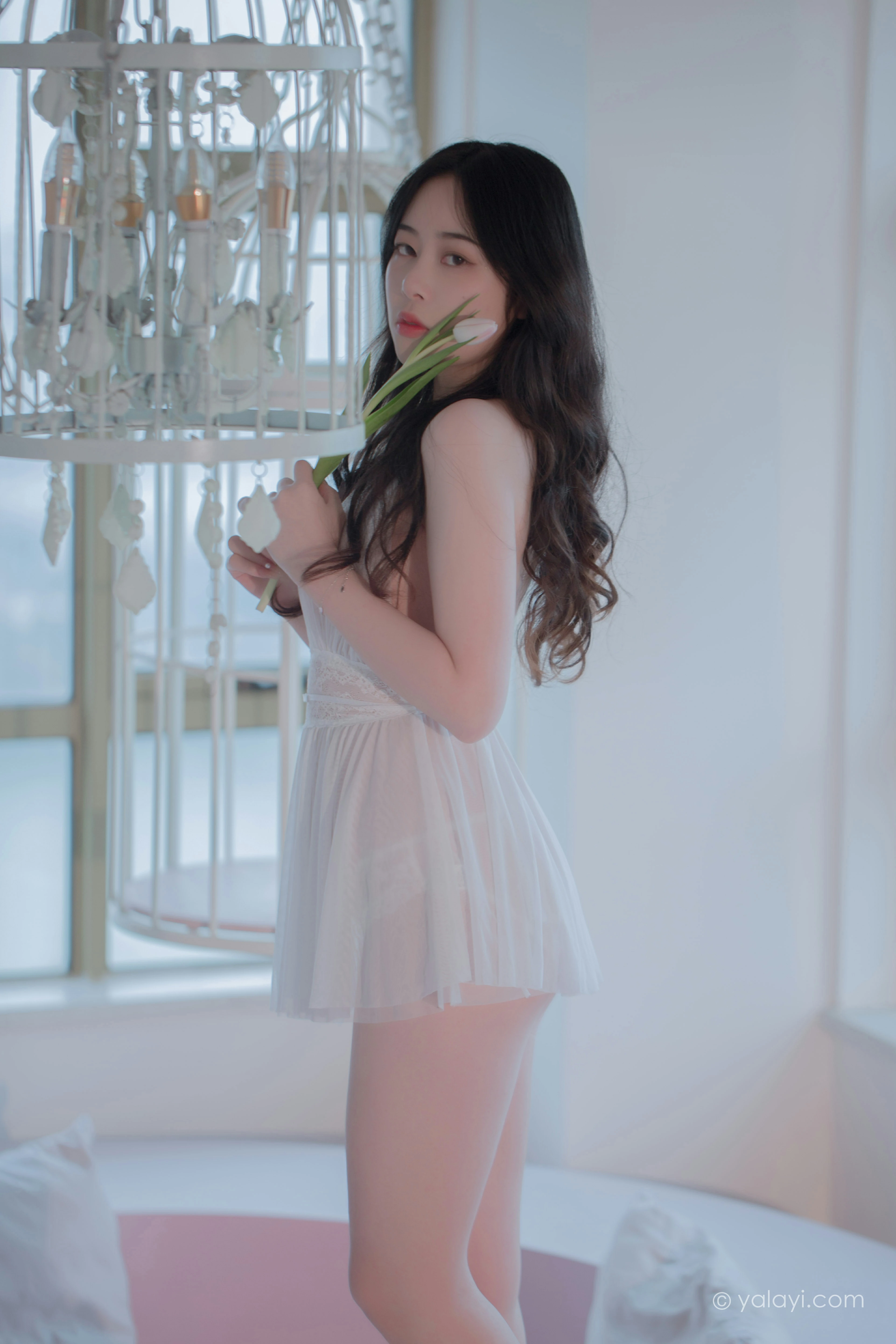 [YALAYI雅拉伊]NO.792 笼子里的鸟儿 璎珞 白色透视情趣内衣性感私房写真集第2张