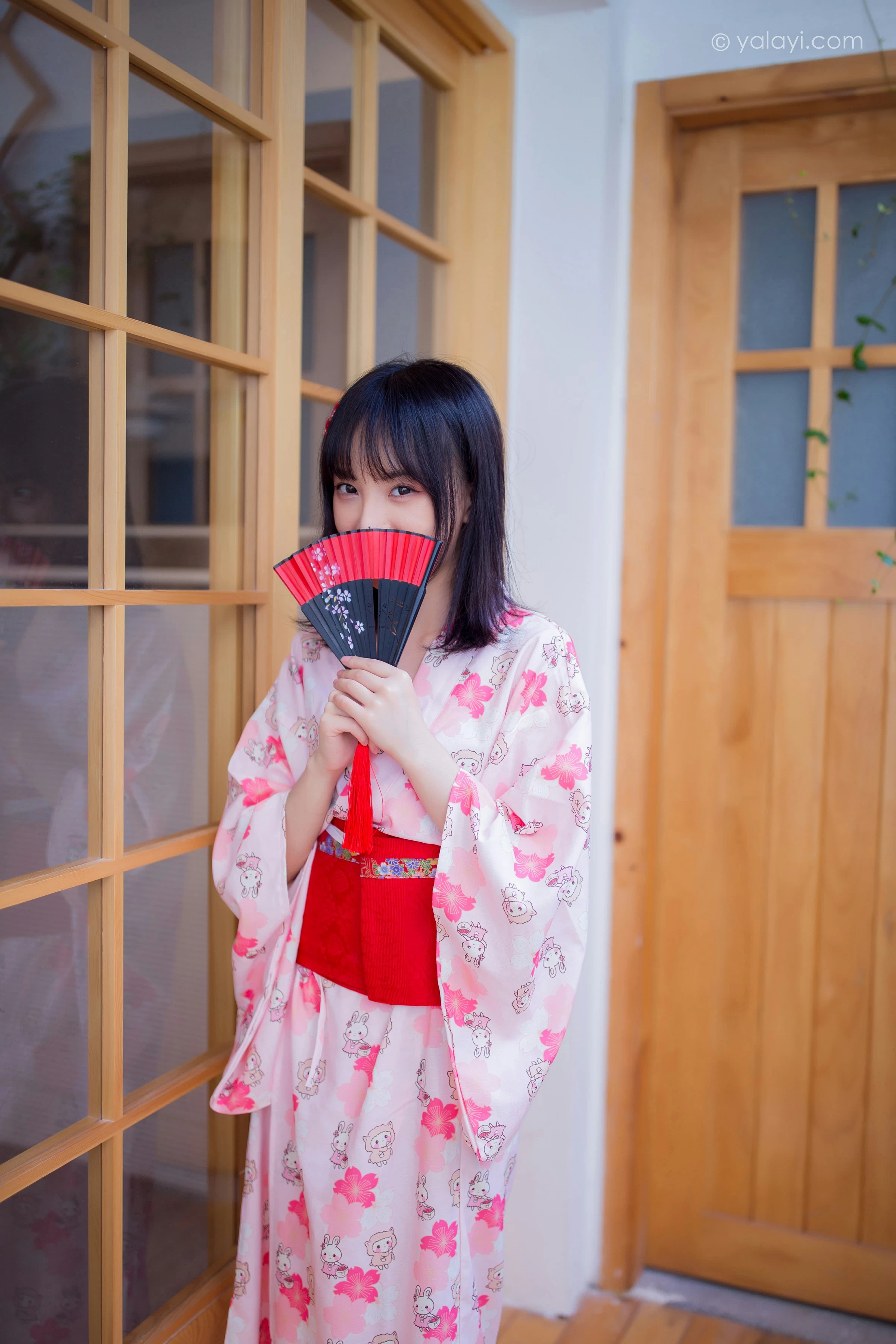 [YALAYI雅拉伊]NO.706 《樱花精灵》 落落 粉色和服性感私房写真集第12张