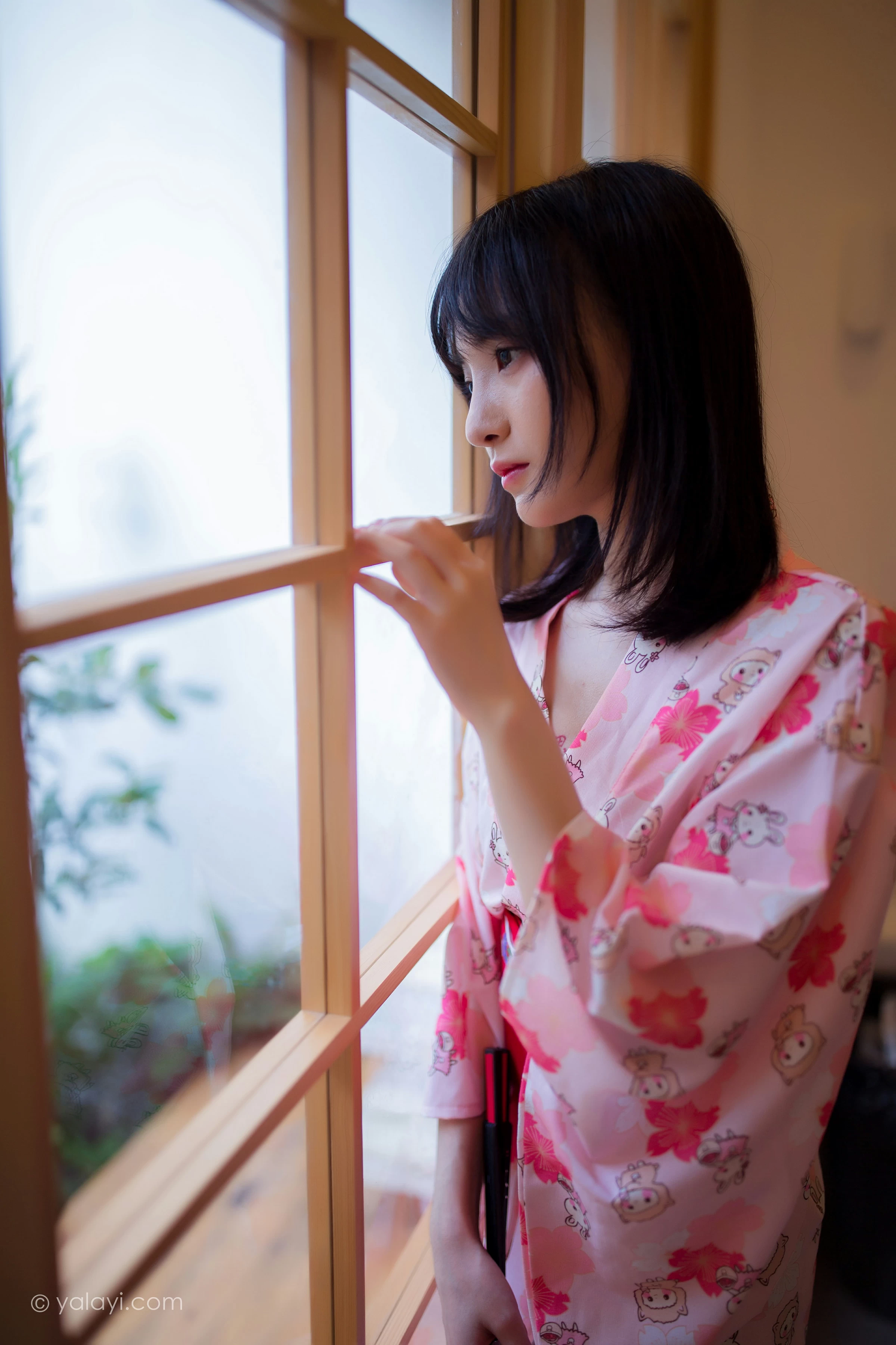 [YALAYI雅拉伊]NO.706 《樱花精灵》 落落 粉色和服性感私房写真集第14张