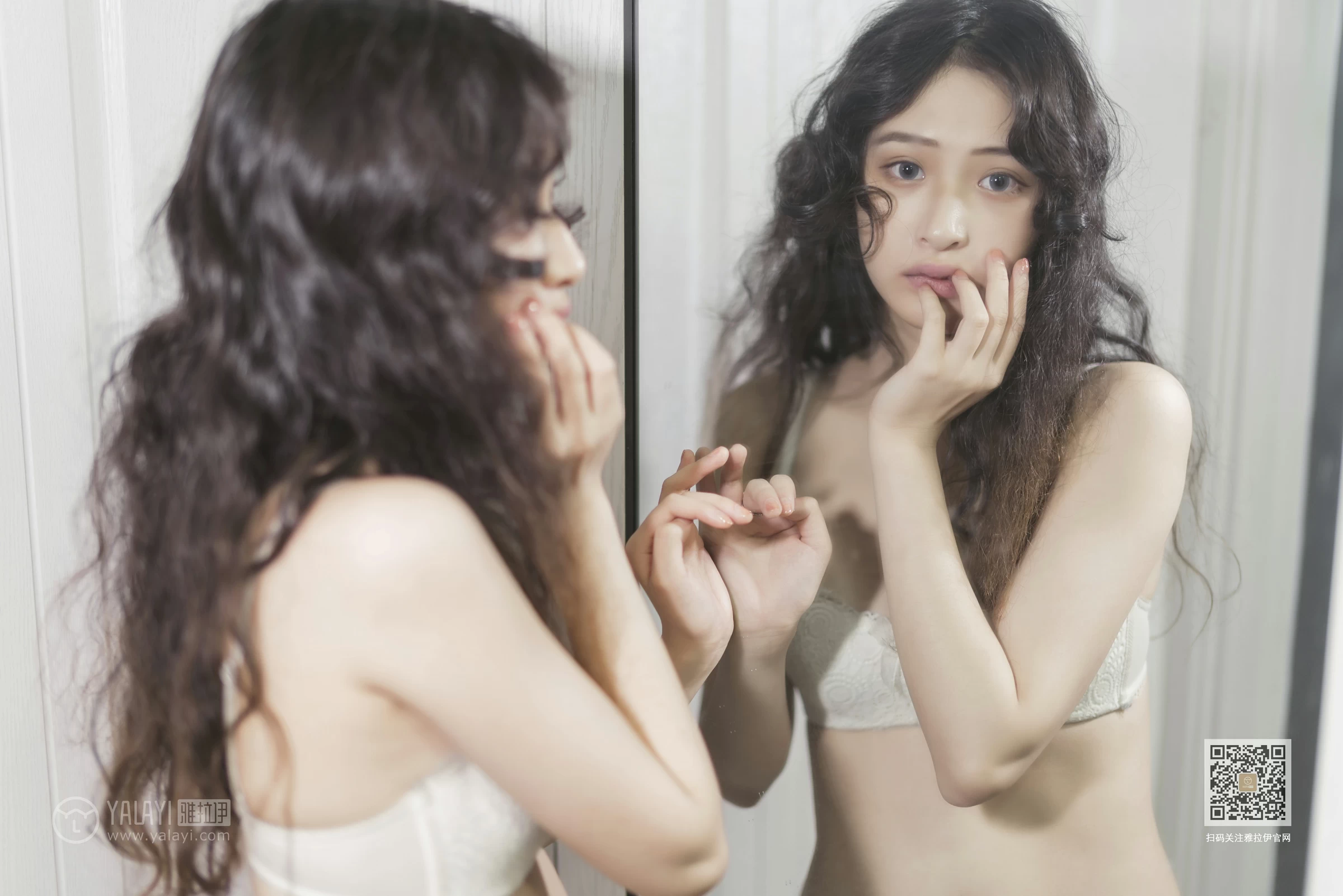 [YALAYI雅拉伊]Vol.474 吹落白衣裳 西子 白色蕾丝内衣居家性感私房写真集第5张