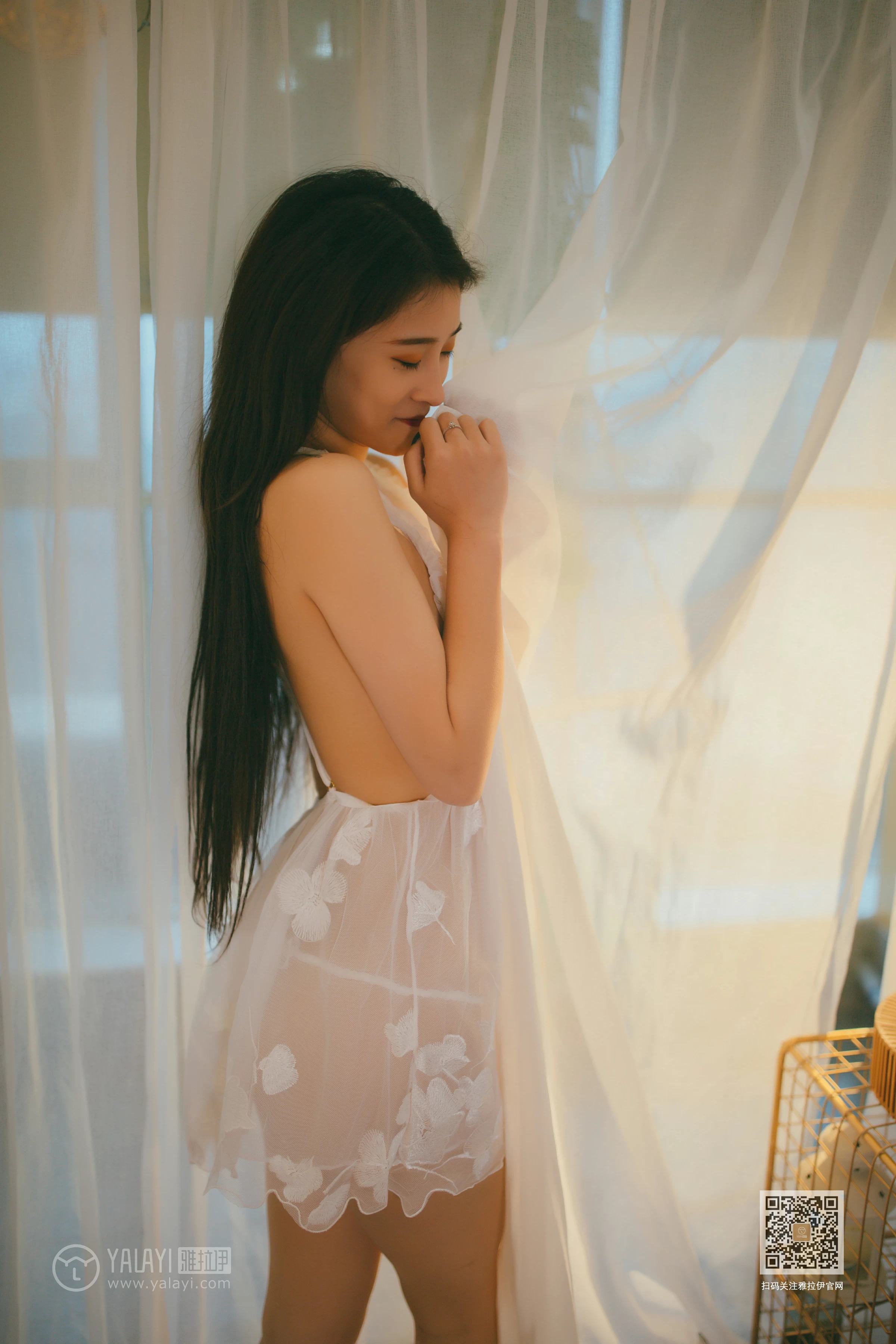 [YALAYI雅拉伊]Vol.536 吹弹可破 素素 白色透视情趣内衣裙性感私房写真集第14张
