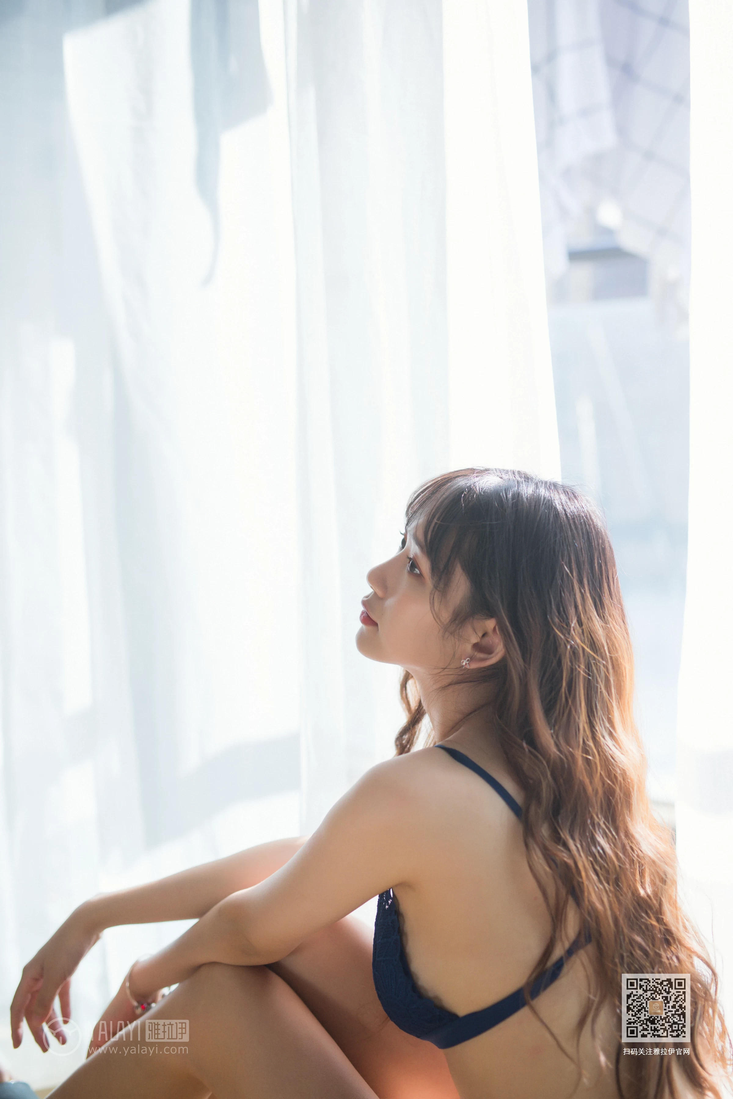 [YALAYI雅拉伊]Vol.568 想见你 晓琳 蓝色蕾丝内衣性感私房写真集第13张