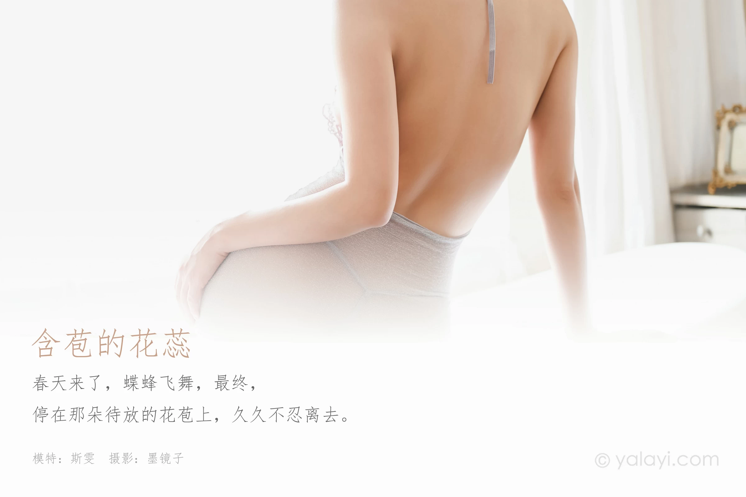 [YALAYI雅拉伊]Vol.582 含苞的花蕊 斯雯 灰色紧身透视连衣裙性感私房写真集第1张