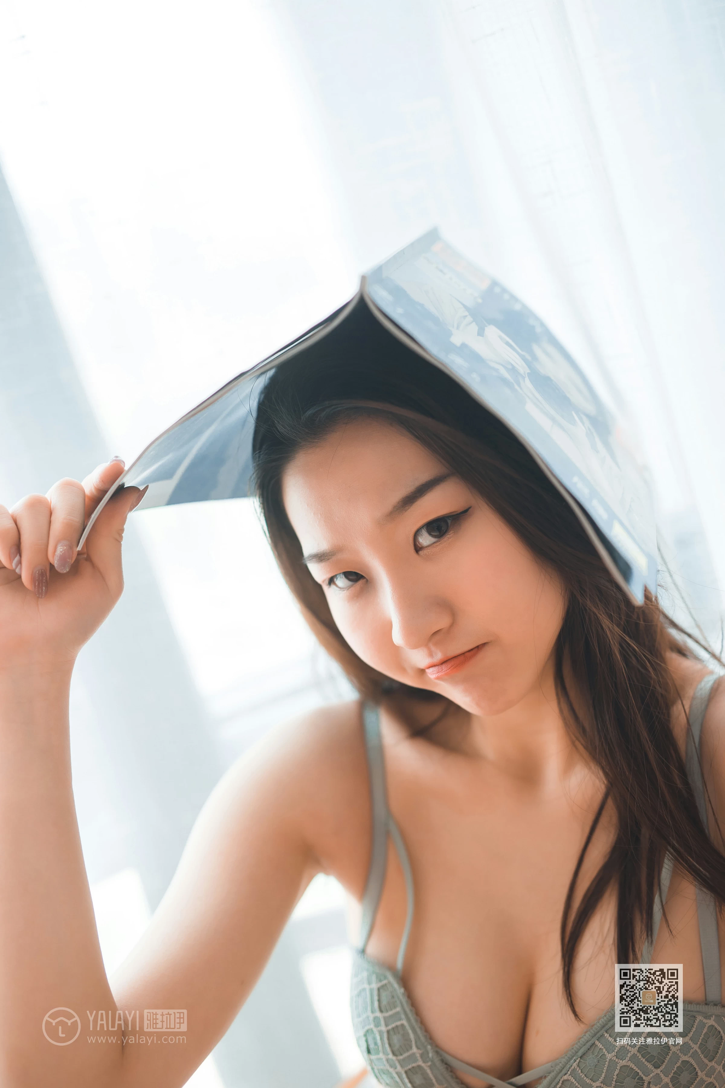 [YALAYI雅拉伊]NO.617 《热恋期》 明月 淡蓝色蕾丝内衣性感私房写真集第5张