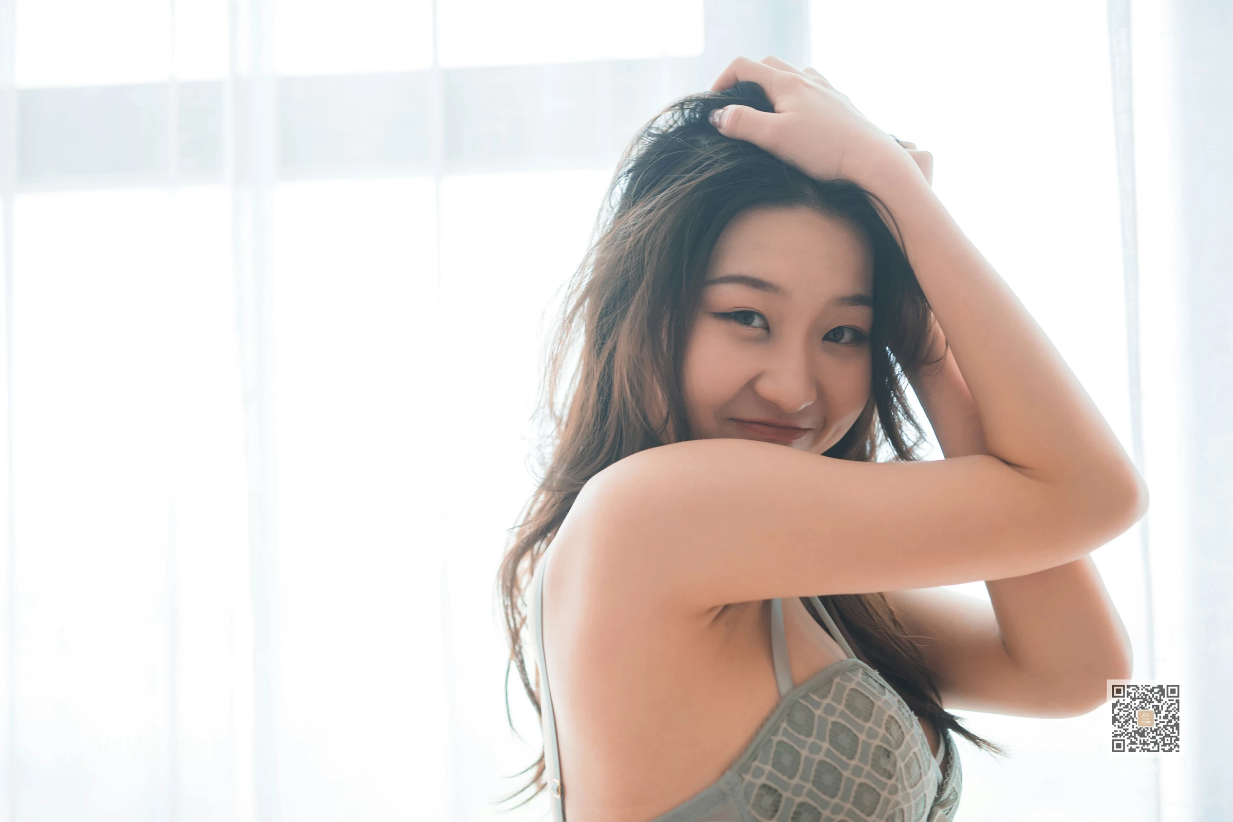 [YALAYI雅拉伊]NO.617 《热恋期》 明月 淡蓝色蕾丝内衣性感私房写真集第7张