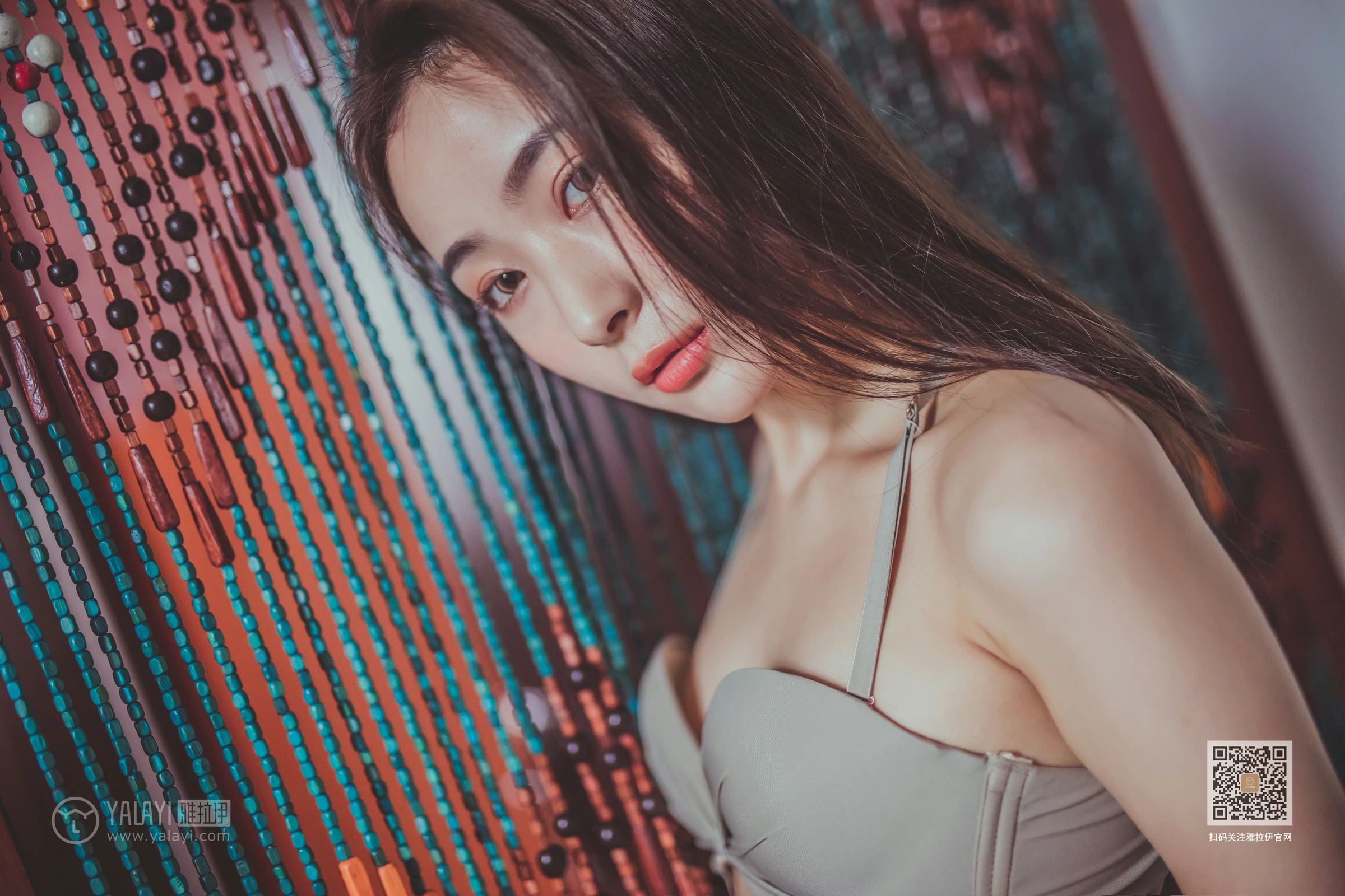 [YALAYI雅拉伊]NO.626 《满眼是你》 海棠 米色性感内衣居家私房写真集第14张