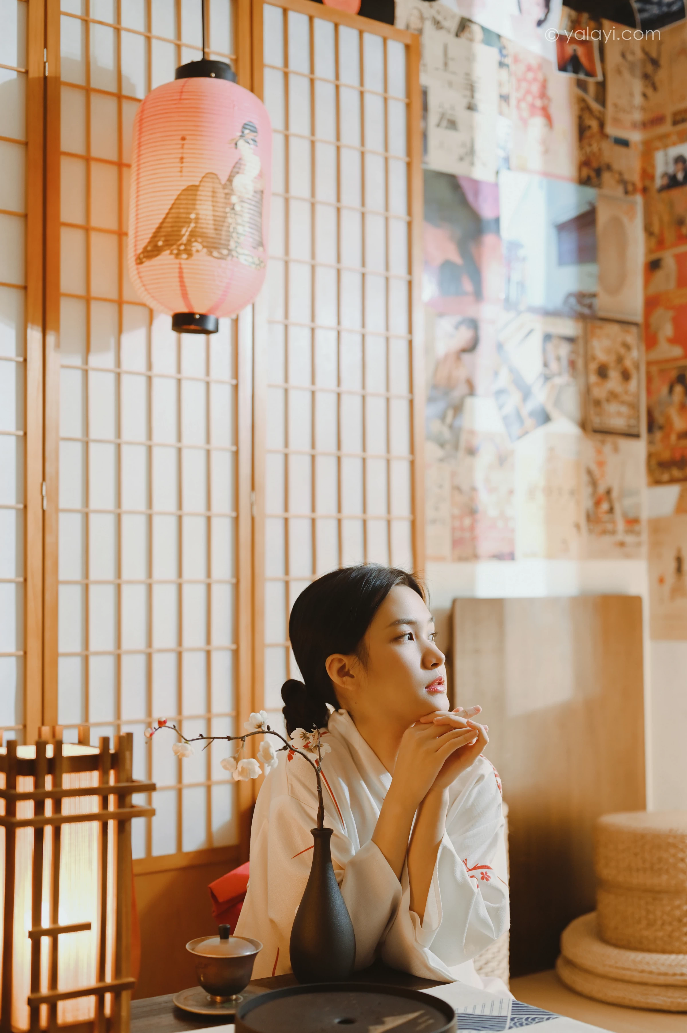 [YALAYI雅拉伊]NO.734 《和敬清寂》 方岚 白色和服性感私房写真集第9张